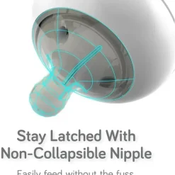 NanoBebe - mamadeira de silicone Flexy 9Oz 3Pk, cinza New
