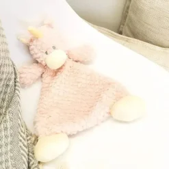 Demdaco Nat &amp; Jules Wendy Unicorn chocalho bebê Lovey | Cobertor | Cobertor de segurança para bebês Online