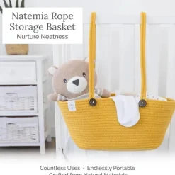 Natemia - Cesta de armazenamento de corda, caixa de berçário e organizador de brinquedos (15”x15”x14”), rosa, grande Sale