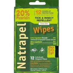 Tender Corporation Natrapel - Tick & Insect Repellent Wipes New