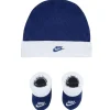 Haddad Nike Baby - Simple Swoosh Hat & Bootie Hosiery Navy/White Outlet