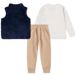 Haddad Nike Baby - Toddler Boy Nike Long Sleeve T-Shirt, Vest, and Joggers Set Fashion