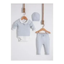 Nipperland - Baby Blue Knitted Outfit Set New
