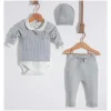 Nipperland - Baby Gray Knitted Outfit Set Hot