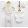 Nipperland - Baby Knitted Out Fit Set W Bow Tie Cream New