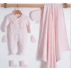 Nipperland - Conjunto de presente de bebê de luxo em malha rosa tamanho único Discount