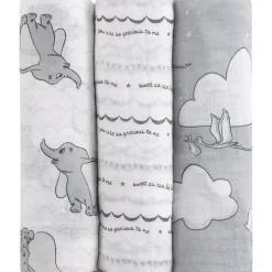 NoJo - Dumbo 3 Pk Printed Muslin Swaddles Discount