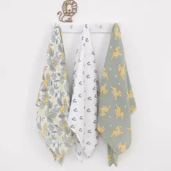 NoJo - Lion King 3 Pk Printed Muslin Swaddles Discount