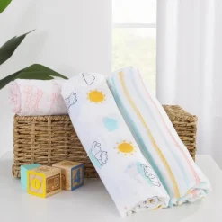NoJo - Pooh 3 Pk Printed Muslin Swaddles Clearance