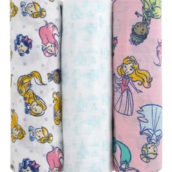 NoJo - Princess 3 Pk Printed Muslin Swaddles Best