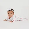 Noomie - Baby Cotton Zipper Footie Valentine Hearts Clearance