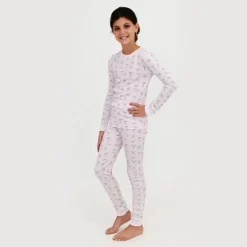 Noomie - Baby Girl Bows Long Sleeve Pajama Set Outlet