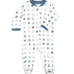 Noomie - Baby Zipper Footie Denim Stars Online