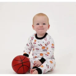 Noomie – Conjunto de pijama de manga comprida para quadra de basquete para bebês Hot