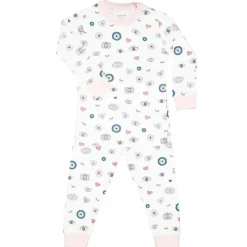Noomie - Conjunto de pijama de manga comprida para bebê menina Evil Eye, rosa Best