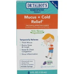 Nuby - 4 Oz Homeopathic Dr Talbots Mucus And Cold Relief Hot