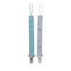 Nuby - Boy 2Pk suporte para clipe de chupeta de tecido impresso com clipe de plástico, pontos verdes/setas cinza New