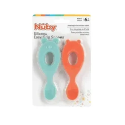 Nuby - Colheres de personagens de silicone - 2 unidades de silicone, urso e mouse New