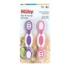 Nuby - Colheres Dip &amp; Scoop, 2 unidades, menina Clearance