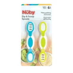 Nuby - Colheres Dip &amp; Scoop, 2 unidades, neutras Outlet