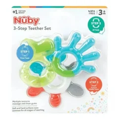 Nuby - conjunto de mordedor de 3 estágios Online