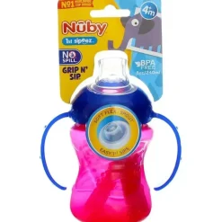 Nuby - copo super bico de 8 onças e 2 alças, as cores podem variar Discount