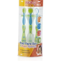 Nuby - Dr Talbots 4 Pc Conjunto de Cuidados de Dentes e Gengivas, Aqua/Verde Best