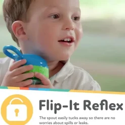 Nuby - Garrafa Flip-It Reflex, Aqua Camo Fashion