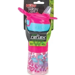 Nuby - Garrafa Flip-It Reflex, Leopardo Rosa Sale
