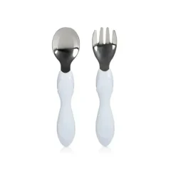Nuby - Lancheira de viagem isolada em aço inoxidável, branca Clearance