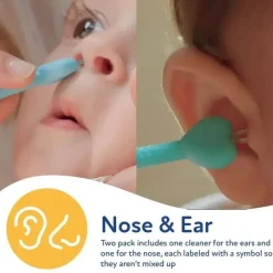 Nuby - Limpador de ouvido e nariz 2Pk com estojo, menino Sale