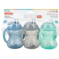 Nuby - 3Pk Neutral Clik-It Handle Cup, 8 Oz Outlet
