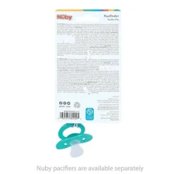Nuby - Porta-chupeta com miçangas de silicone/madeira e clipe de aço inoxidável, gravata borboleta Online