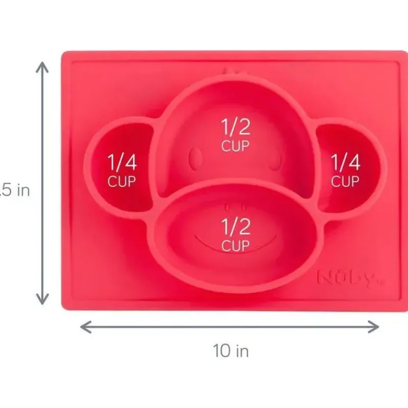 nuby__sure_grip_mini_plac_SKUjZYMkL5k_2.webp Nuby - Sure Grip Mini Placemat de Silicone, Macaco Vermelho Hot