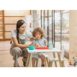 Nuby - Tapete de alimentação de silicone seccionado ovular New