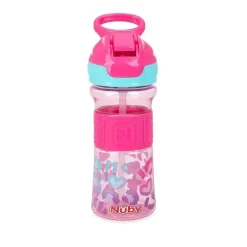 Nuby - Thirsty Kids 12 Oz Flip-It Reflex Refletor Copo com Bico Macio, Rosa New