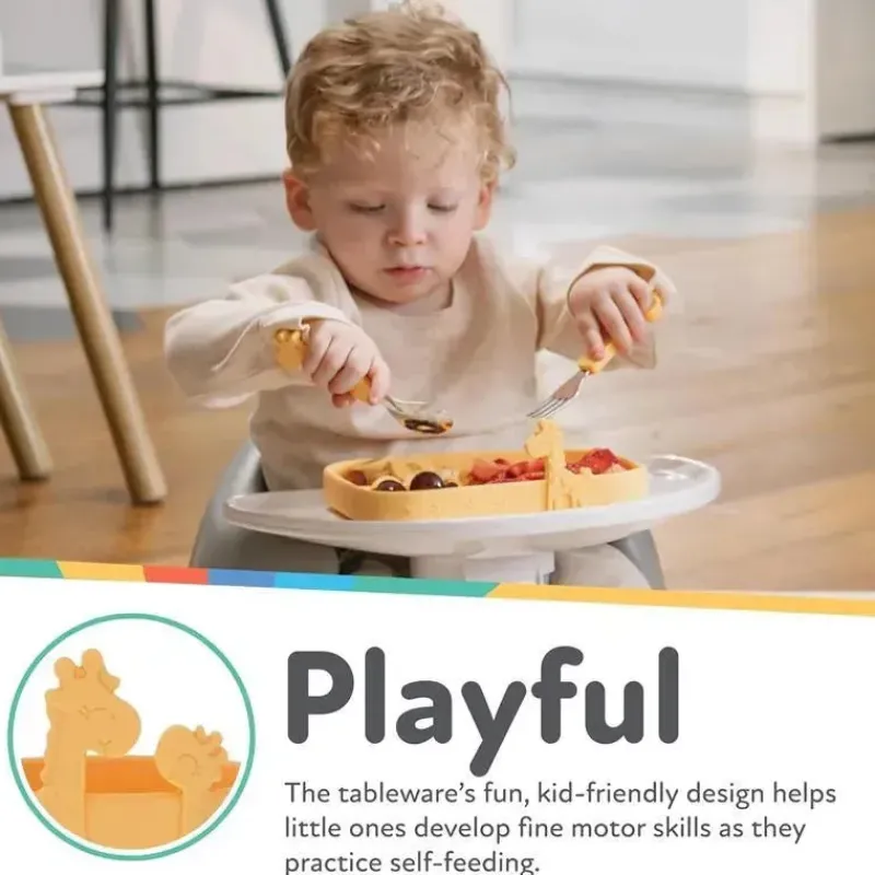 nuby__tigela_de_alimentao_SKUGrfD5GyN_1.webp Nuby - Tigela de alimentação para bebê girafa de silicone - Amarela Outlet