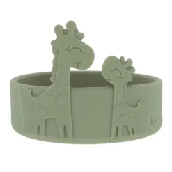 Nuby - Tigela de alimentação para bebê girafa de silicone - Verde Sale