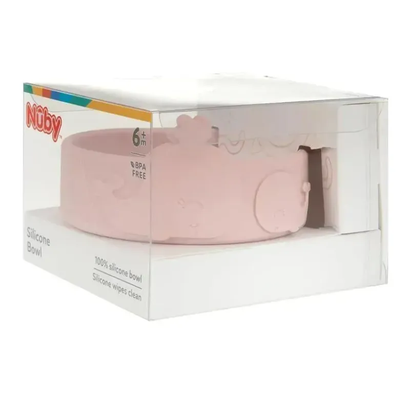 nuby__tigela_de_silicone__SKUHkZvYtmr_1.webp Nuby - Tigela de silicone para alimentação de bebê baleia - Pink Blush Clearance