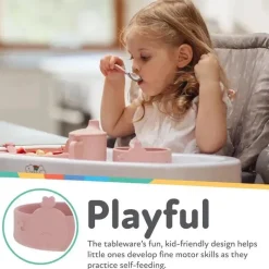 Nuby - Tigela de silicone para alimentação de bebê baleia - Pink Blush Clearance