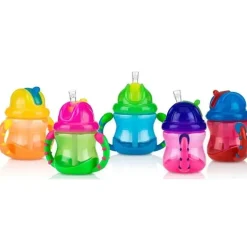 Nuby FlipN'sip Cup com 360° Straw 1-Pack, as cores podem variar Clearance