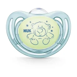 Nuk - 2 Pk Chupeta Fluxo de Ar Brilho no Escuro, Menino, Tamanho 2 Best