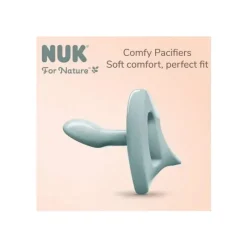Nuk - 2 unidades de chupeta 100% silicone para meninas, 0/6M, meia-noite lavanda Fashion