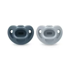 Nuk - 2 unidades de chupeta 100% silicone para meninas, 0/6M, Midnight Mist Clearance