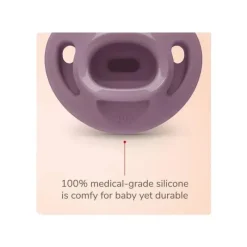 Nuk - 2 unidades de chupeta 100% silicone para meninas, 0/6M, Midnight Mist Clearance