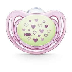 Nuk - Chupeta Airflow Glow In Dark, Girl, Tamanho 1 New