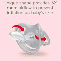 Nuk - Chupeta Airflow Glow In Dark, Girl, Tamanho 1 New