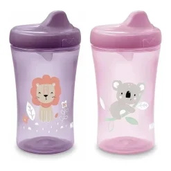 Nuk - Copo com canudinho avançado de bico duro, 2 unidades, menina Discount