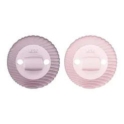 Nuk - For Nature 2Pk Chupeta de Silicone para Meninas 2 em 1, 0/12M New