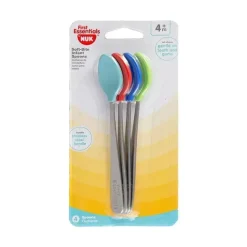 Nuk - 4Pk First Essentials Colher Infantil Soft Bite, Ponta de Silicone Outlet